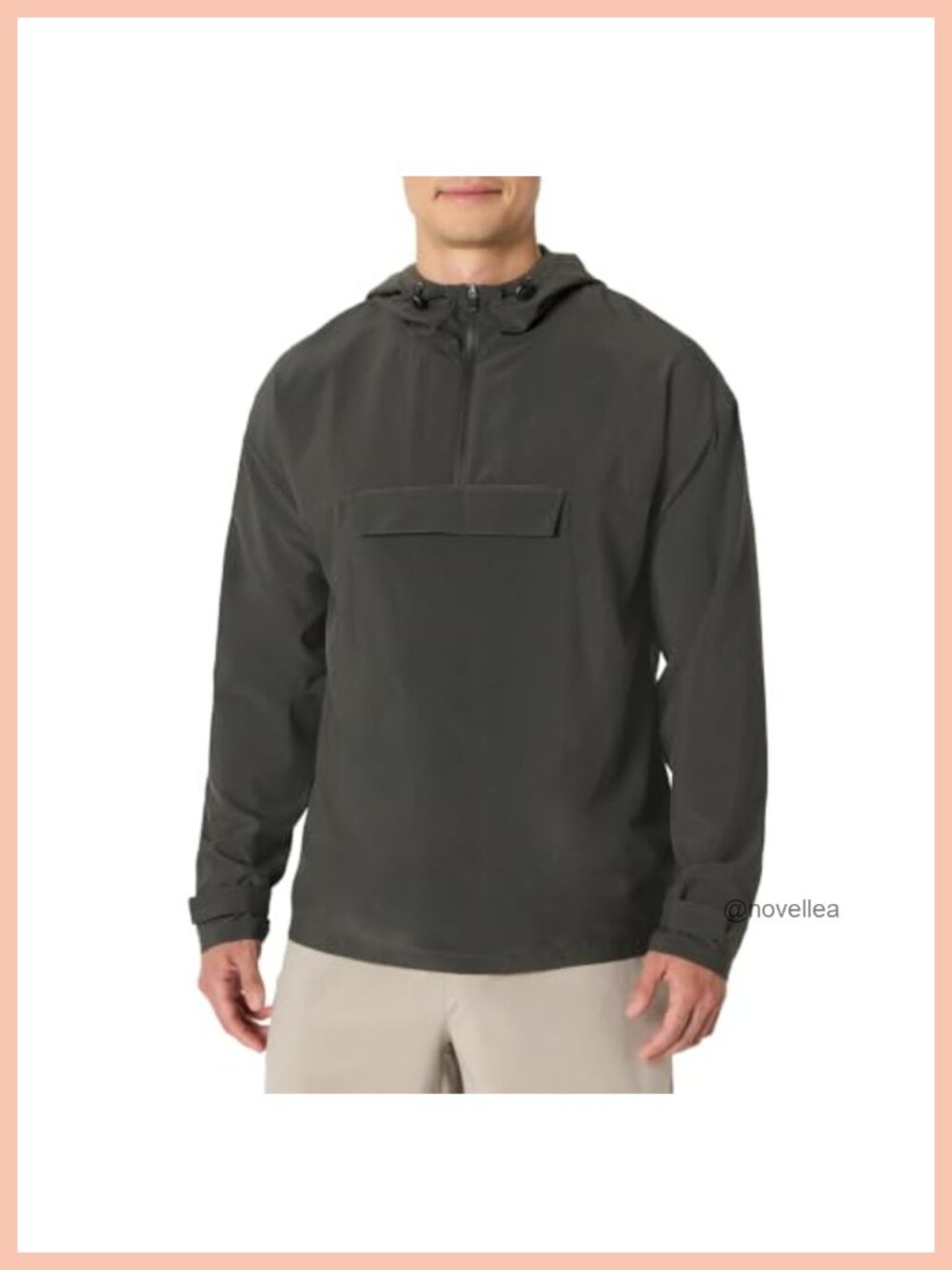 Men's Lightweight Stretch Woven Colorblock Anorak Jacket